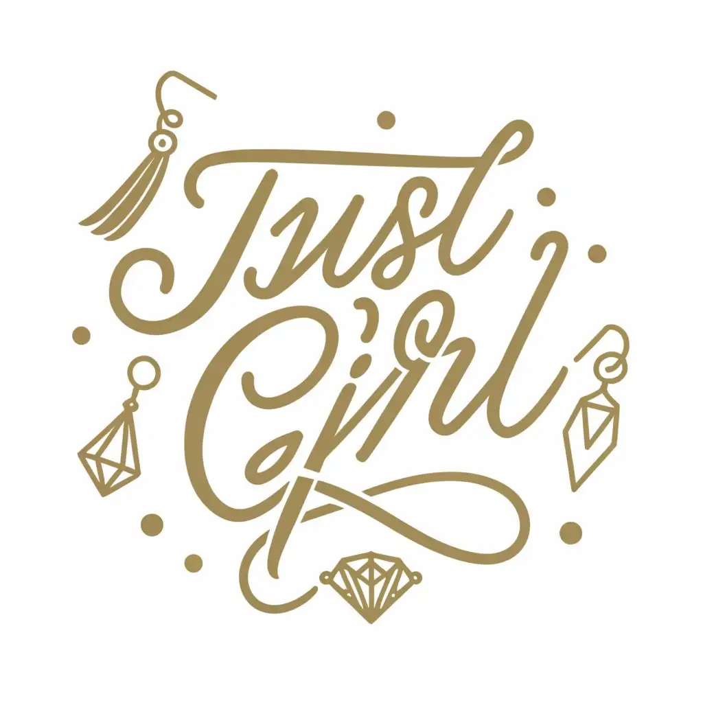 a logo design,with the text "Just a Girl", main symbol:Women's accessories,Moderate,clear background