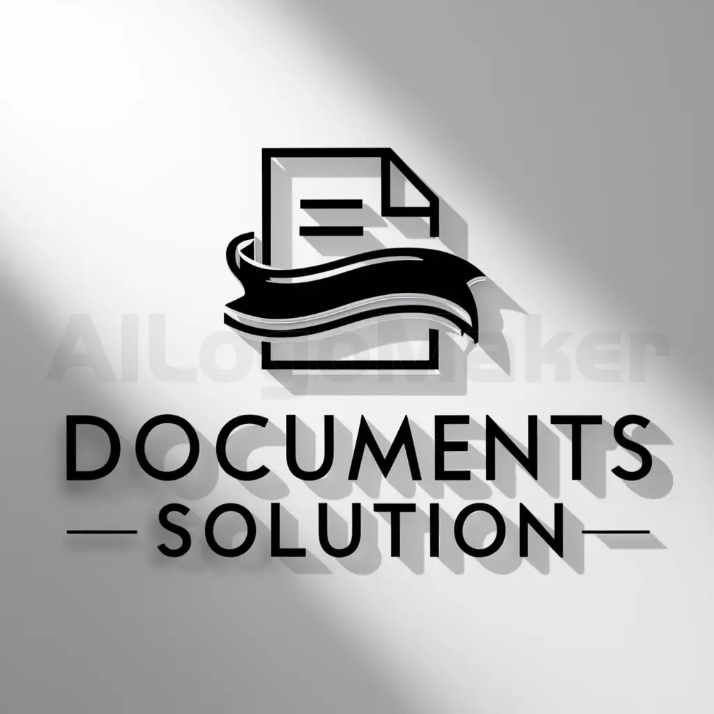 a logo design,with the text "Documents Solution", main symbol:Documents Support,Moderate,clear background