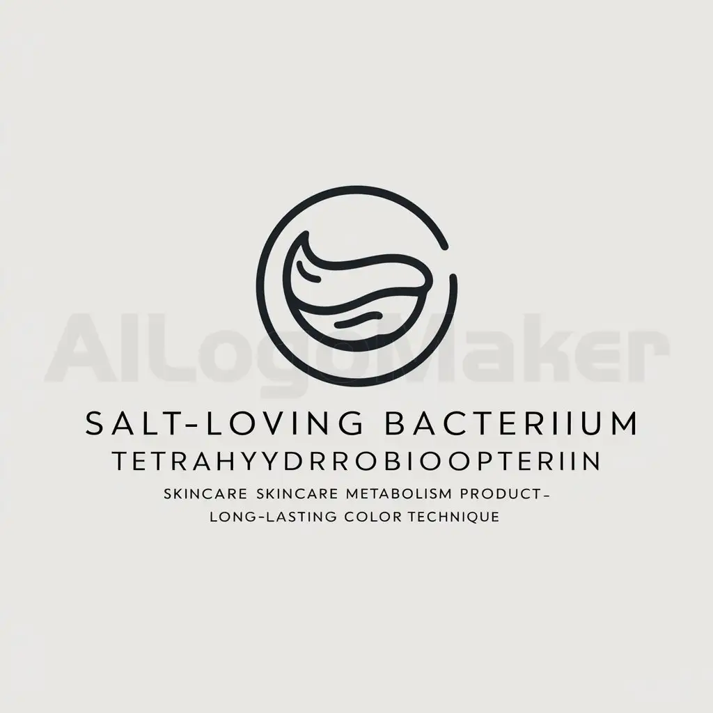 a logo design,with the text "salt-loving bacterium tetrahydrobiopterin skin care metabolism product, long-lasting color technique", main symbol:moisturizing cream, biological extraction,Minimalistic,be used in Beauty Spa industry,clear background