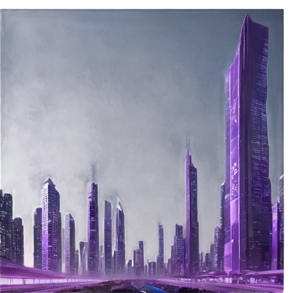 Purple-Futuristic-City-PNG-Imagining-Tomorrows-Urban-Landscape