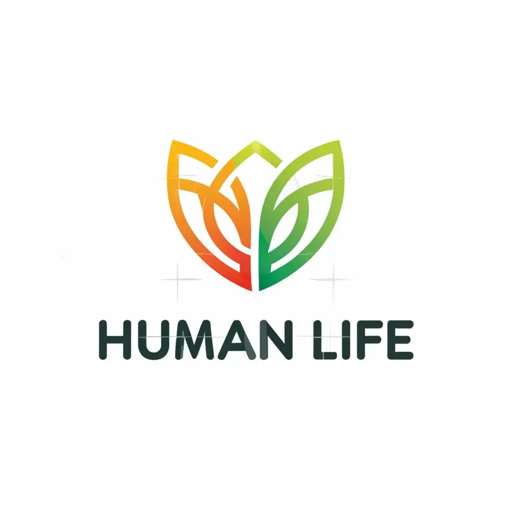 a logo design,with the text "Human Life", main symbol:life,Moderate,be used in Others industry,clear background