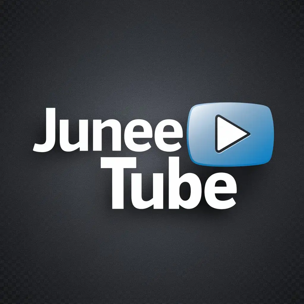 a logo design,with the text "Junee tube", main symbol:For youtube,Moderate,be used in Entertainment industry,clear background