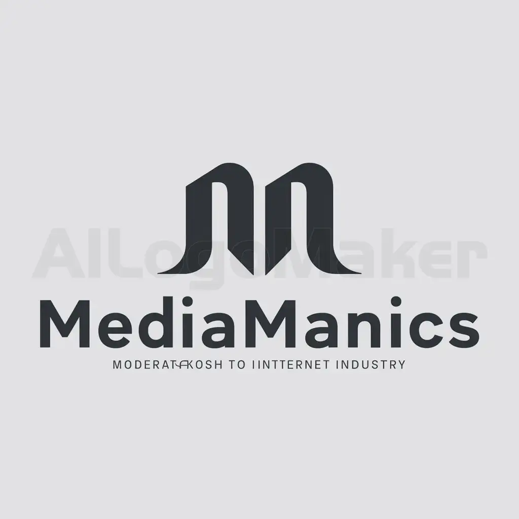 a logo design,with the text "Mediamanics", main symbol:twice the letter M,Moderate,be used in Internet industry,clear background