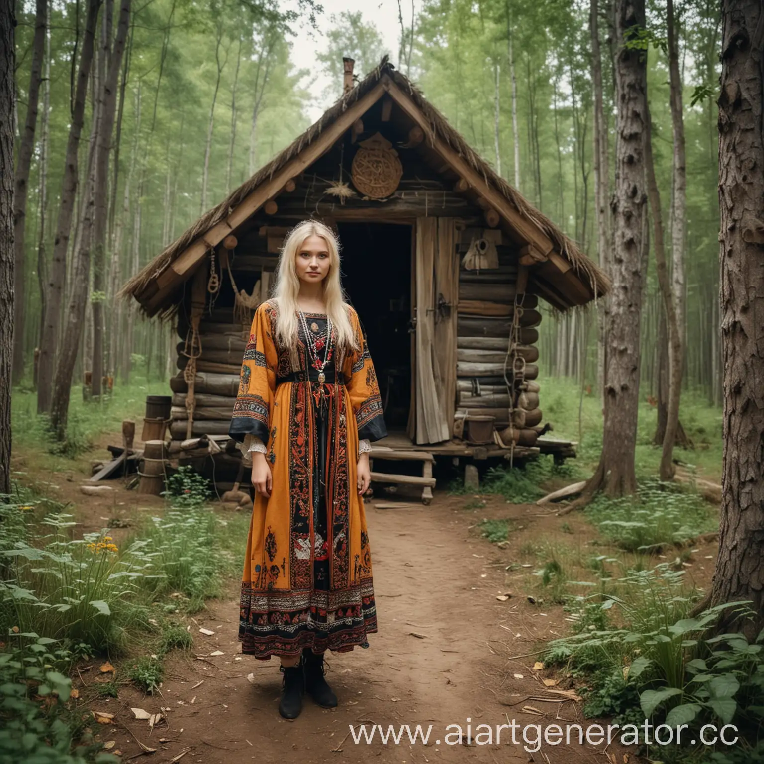 Slavic-FairHaired-Young-Woman-as-Baba-Yaga-in-Enchanted-Forest