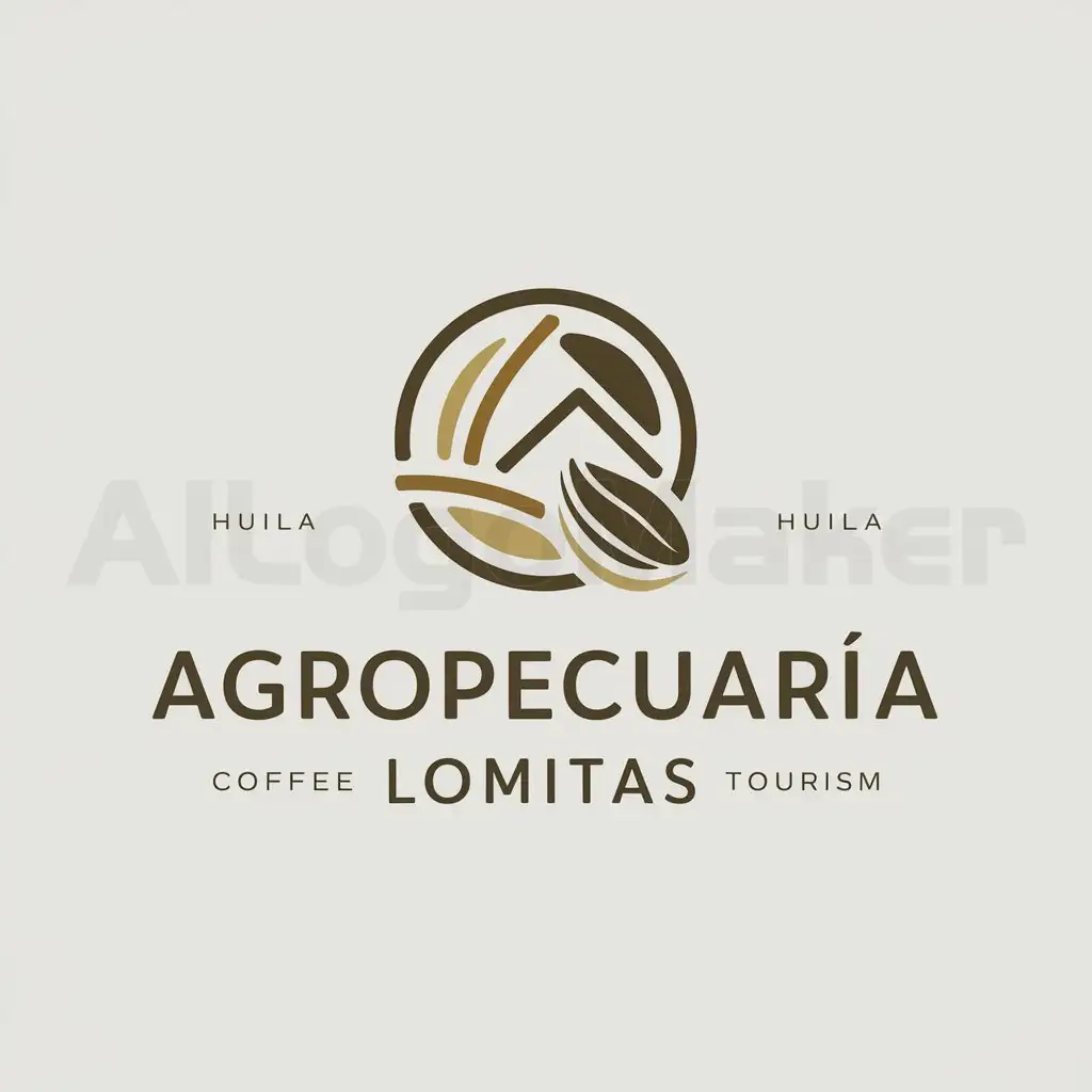 a logo design,with the text "Agropecuaria Lomitas", main symbol:lomitas, café, agropecuaria, tourism, Huila, colombia, quality,Moderate,clear background
