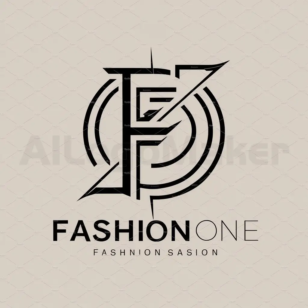 a logo design,with the text "FashionOne", main symbol:FashionOne,complex,be used in fashion industry,clear background