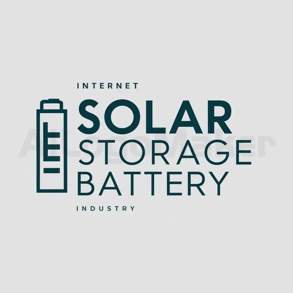 a logo design,with the text "solar storage battery", main symbol:battery,Moderate,be used in Internet industry,clear background