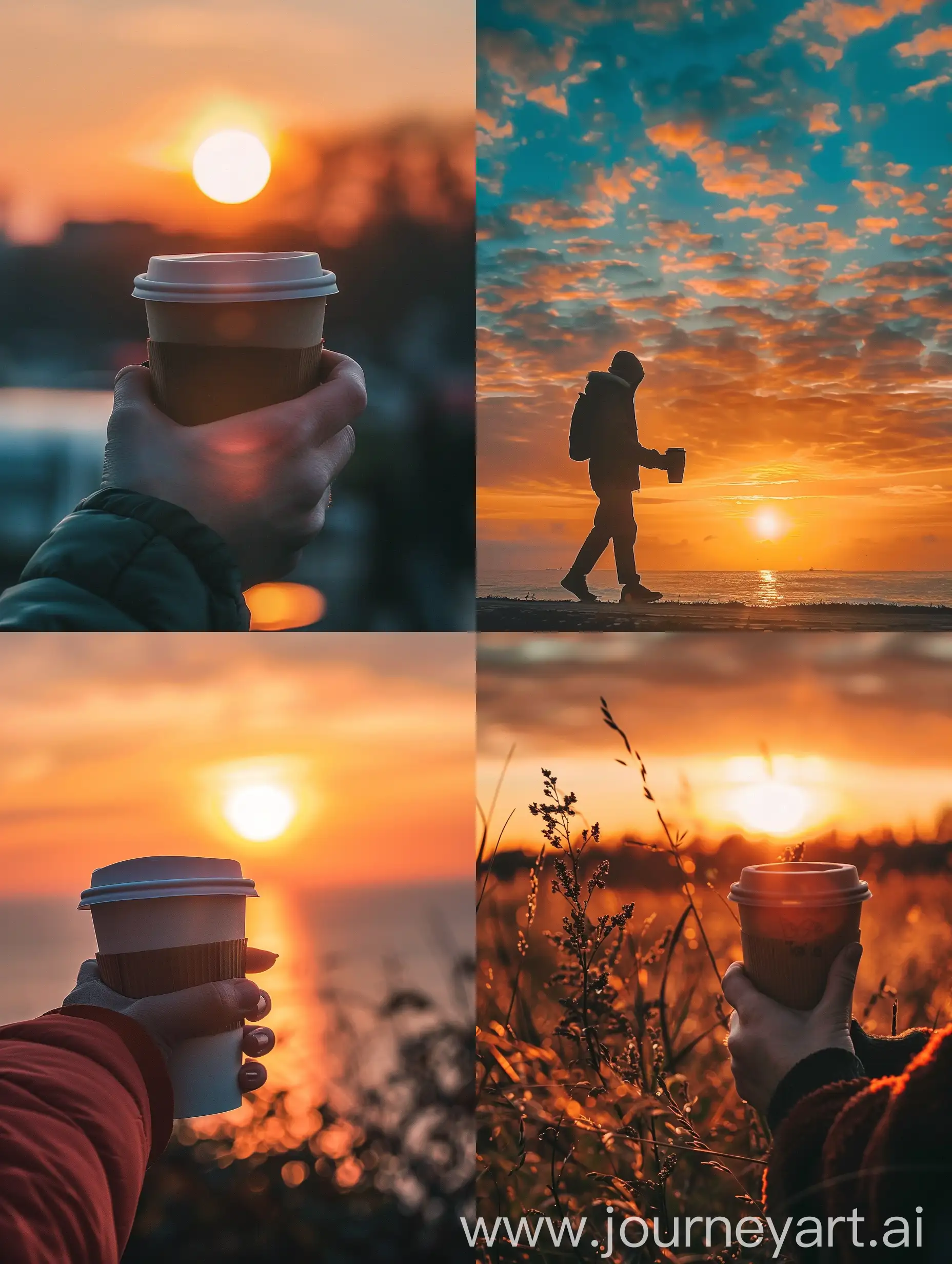 Urban-Sunset-Stroll-Person-Enjoying-a-Cup-of-Coffee