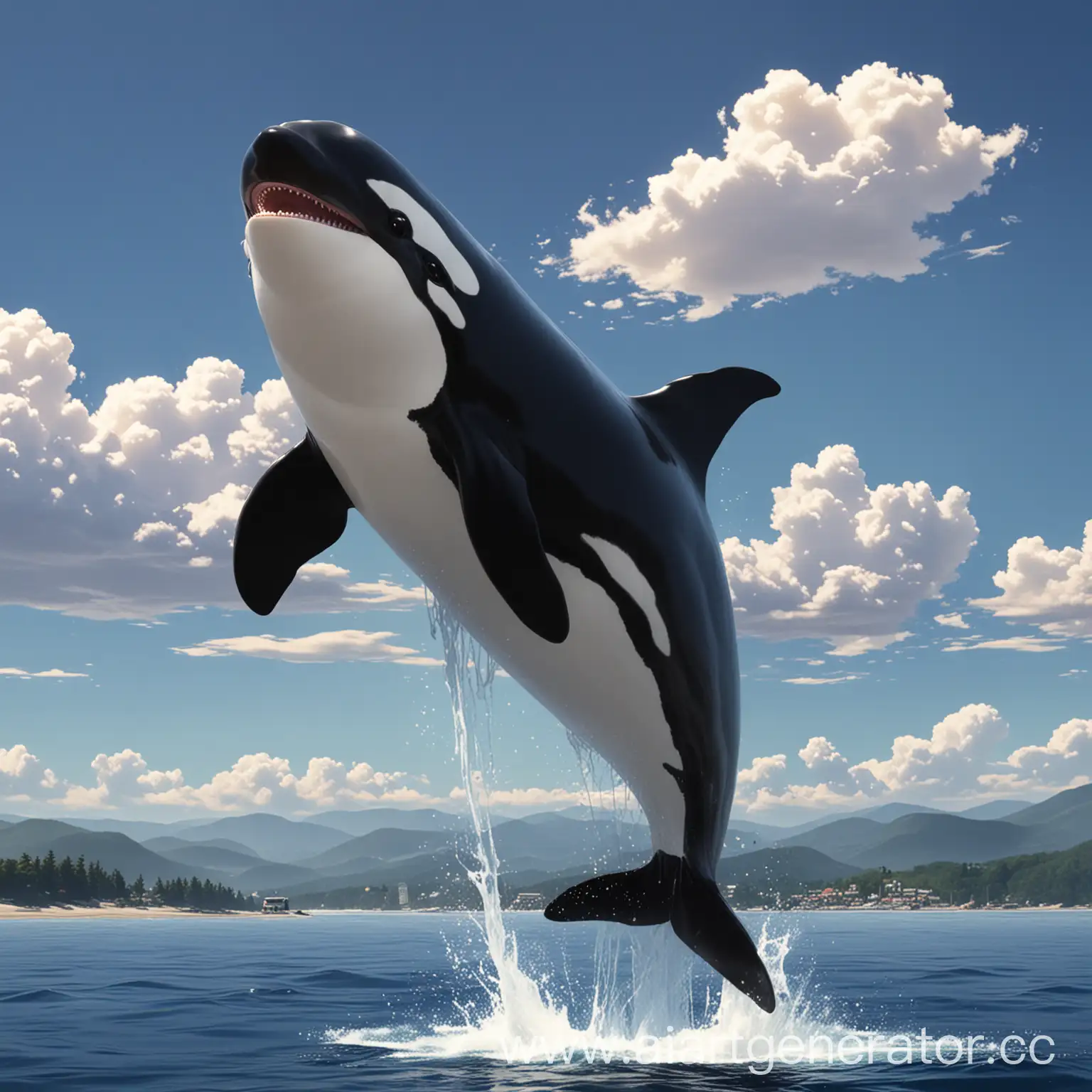 Anime-Style-Orca-Jump-Free-Willy-Tribute-Art