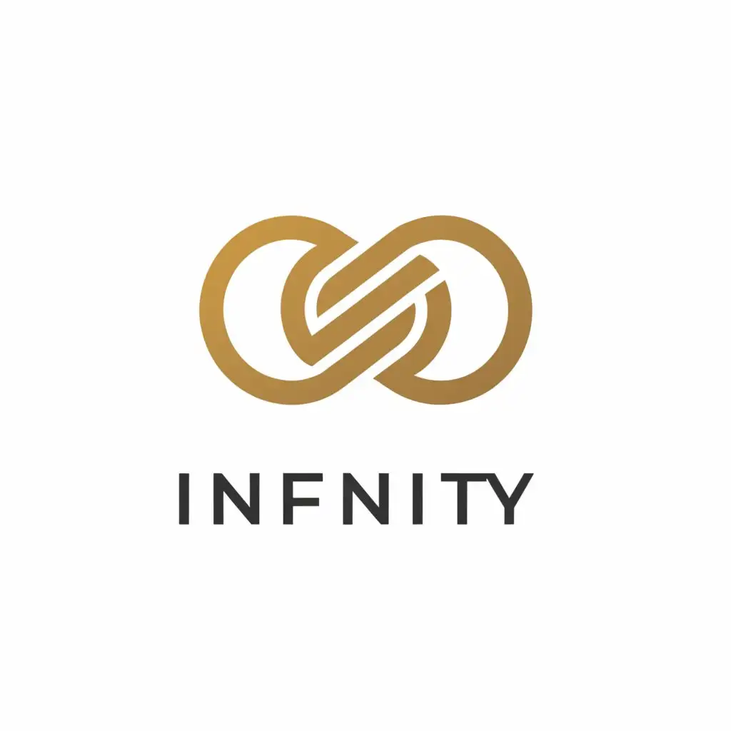 a logo design,with the text "infinity", main symbol:infinity,Минималистичный,be used in Строительство industry,clear background