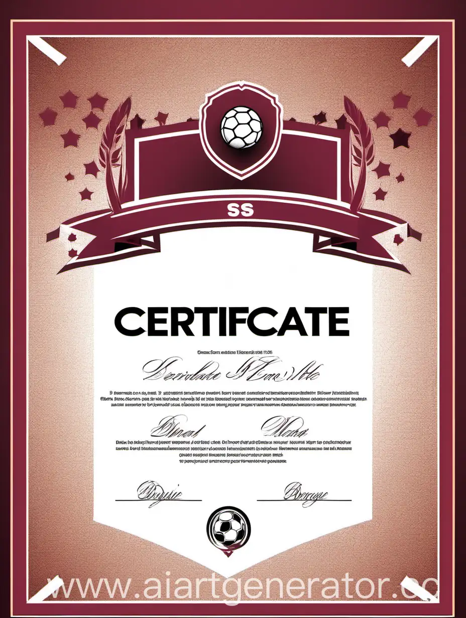 Dynamic-Burgundy-Sports-Section-Certificate-Design