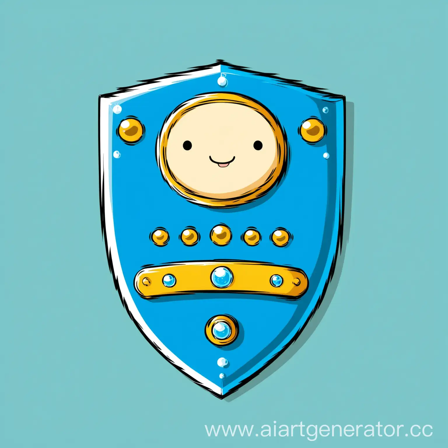 blue shield in adventure time style