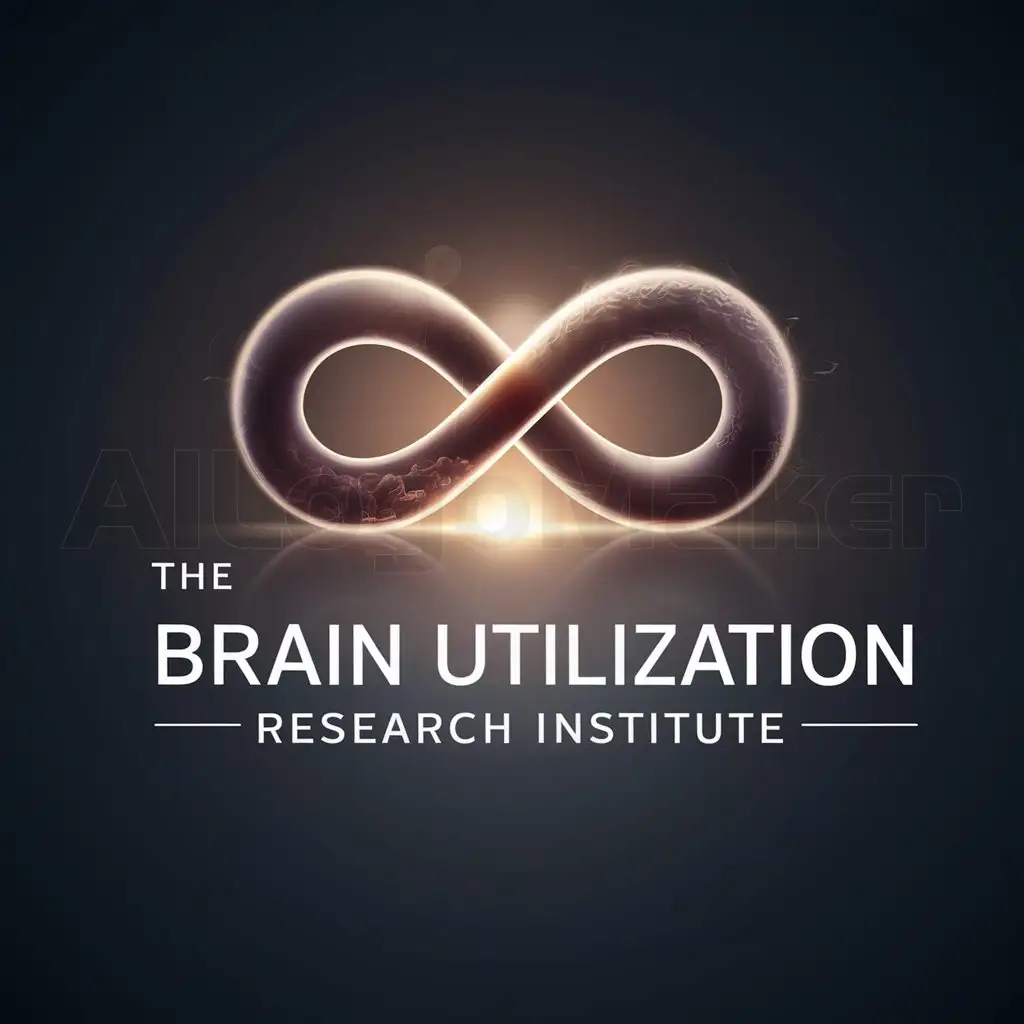 a logo design,with the text "brain utilization research institute", main symbol:infinite, mysterious but realistic, light,Moderate,be used in Education industry,clear background