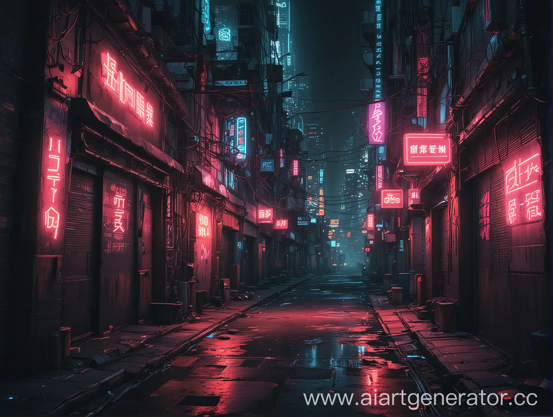 Cyberpunk-Cityscape-with-Neon-Lights-and-Urban-Wires