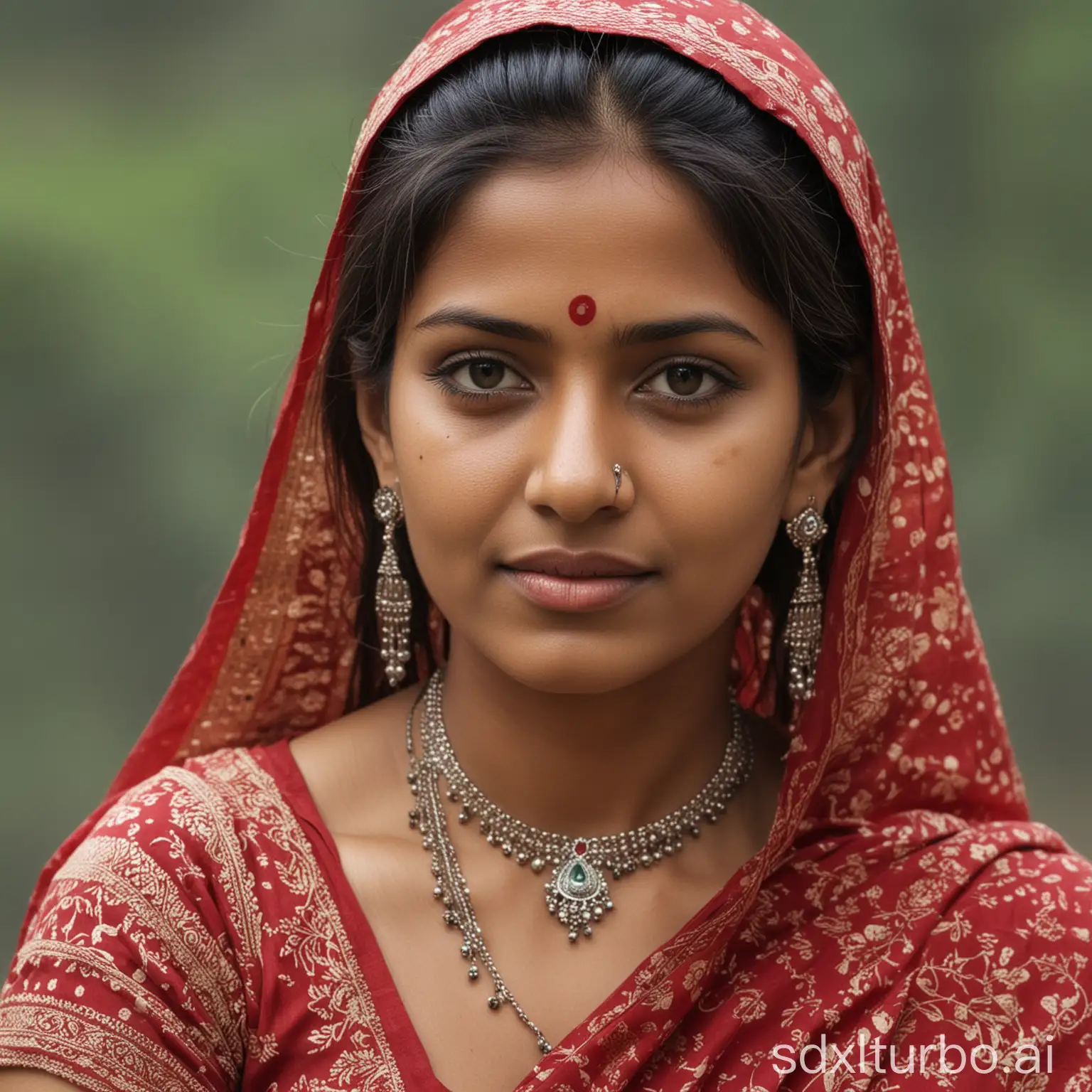 Traditional-Indian-Woman-in-Colorful-Sari-and-Ornate-Jewelry