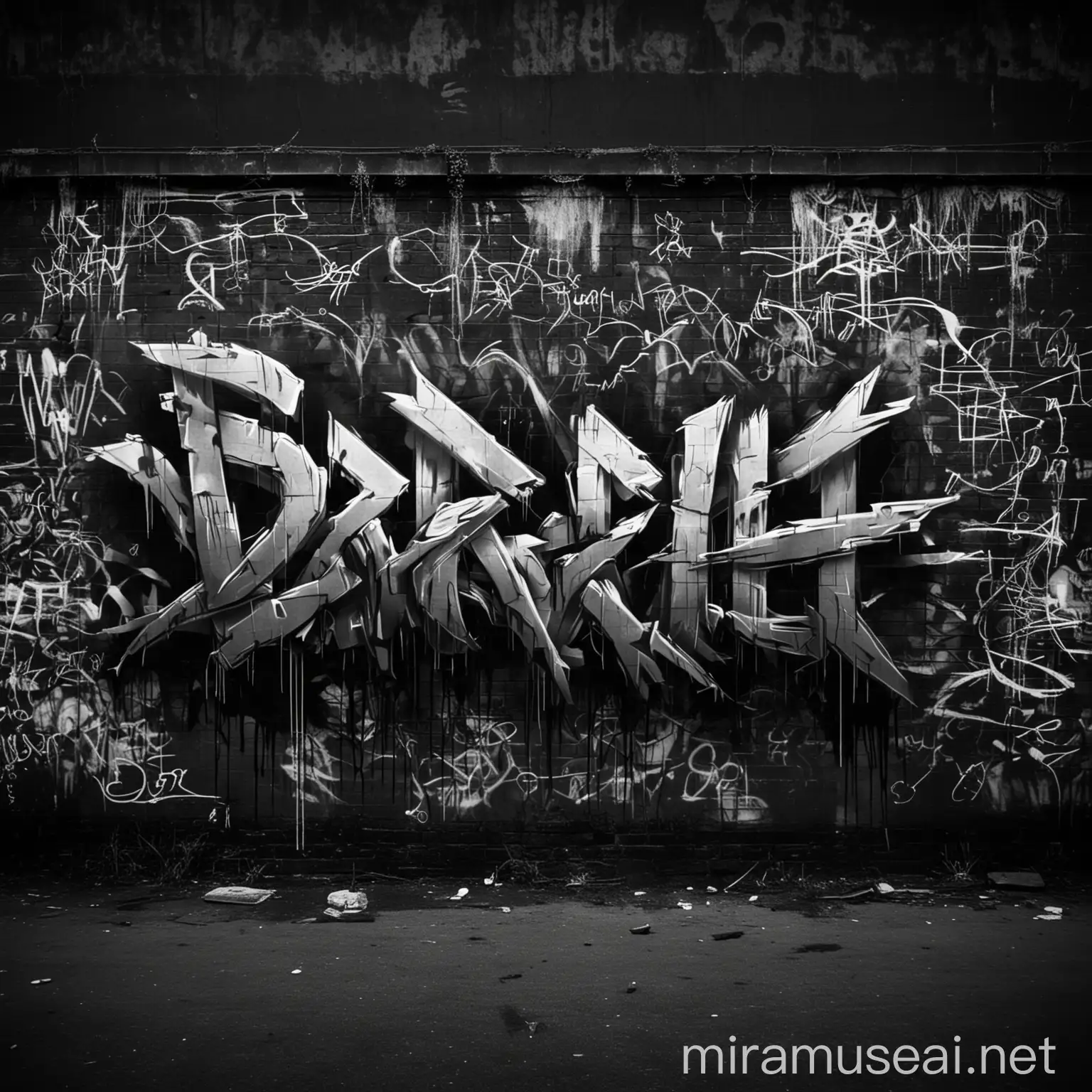 dark graffiti wall
