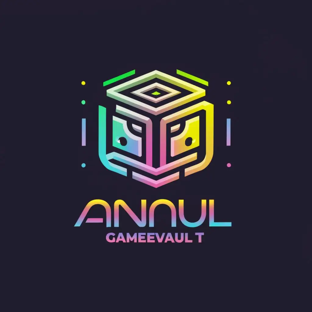 a logo design,with the text "Aniq", main symbol:LOGO Design For GameVault Sleek Text with Casino Game Vault Symbol on Clear Background,Moderate,be used in Others industry,clear background