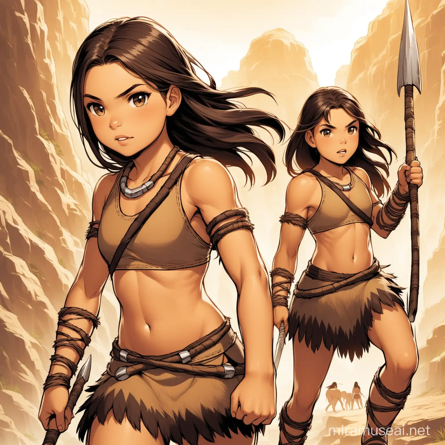 Paleolithic teenage warrior girls