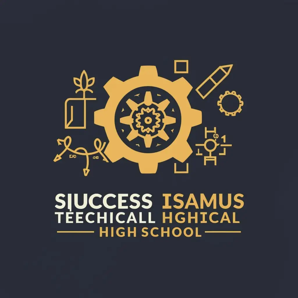 a logo design,with the text "Success Isamus Technical High School.", main symbol:engineering,complex,be used in Education industry,clear background