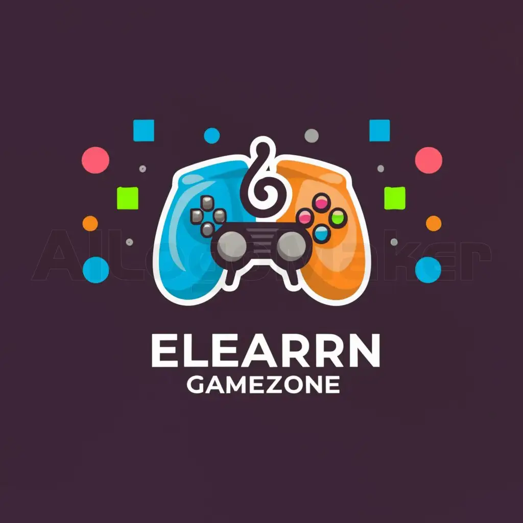 a logo design,with the text "eLearnGameZone", main symbol:eLearnGameZone,Moderate,be used in Education industry,clear background