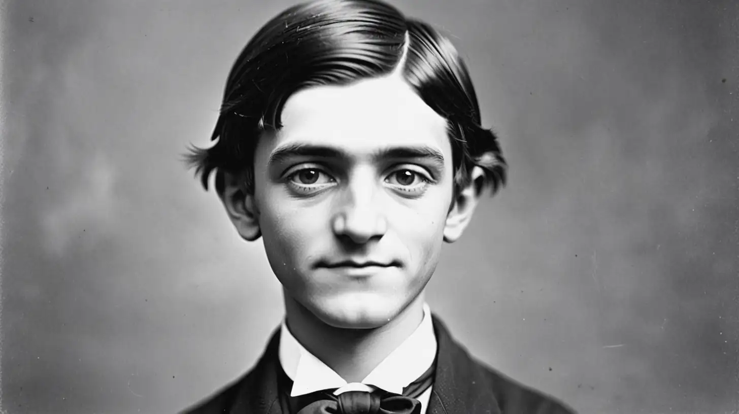 Young Ralph Waldo Emerson Portrait in His Teenage Years