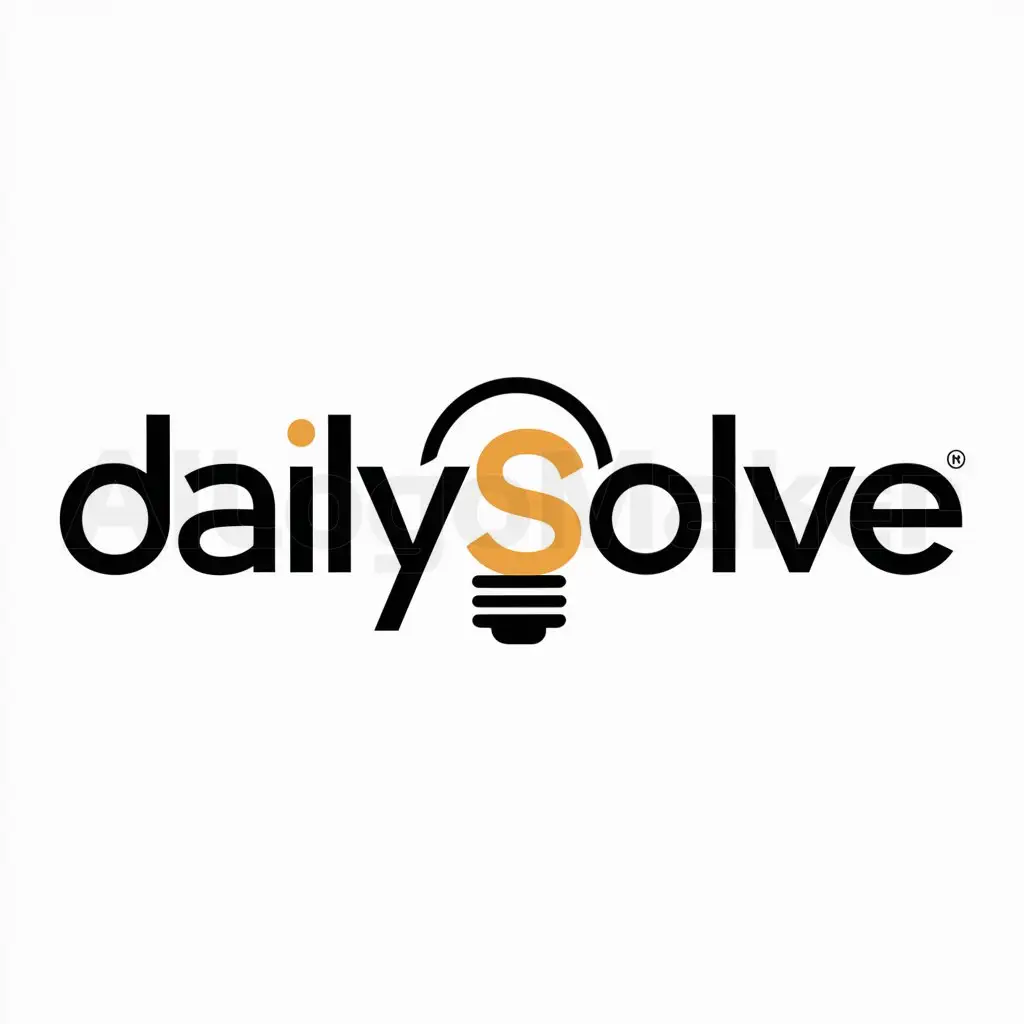 a logo design,with the text "DailySolve", main symbol:DailySolve,Moderate,be used in application industry,clear background