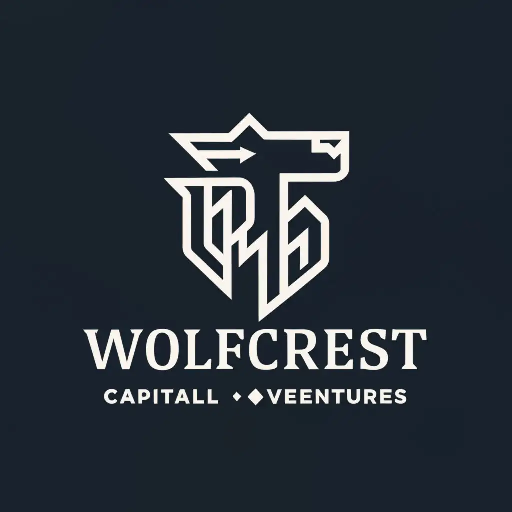 a logo design,with the text "WOLFCREST CAPITAL VENTURES", main symbol:I need a logo that fits my needs, the name is "WOLFCREST CAPITAL VENTURES" the venture is dedicated to "real estate" buying and selling houses, the logo must be imposing with bold typography, the iso type has to merge a wolf with the activity of the enterprise, the initials "WCV" can be used in the proposals,,Moderate,be used in Real Estate industry,clear background