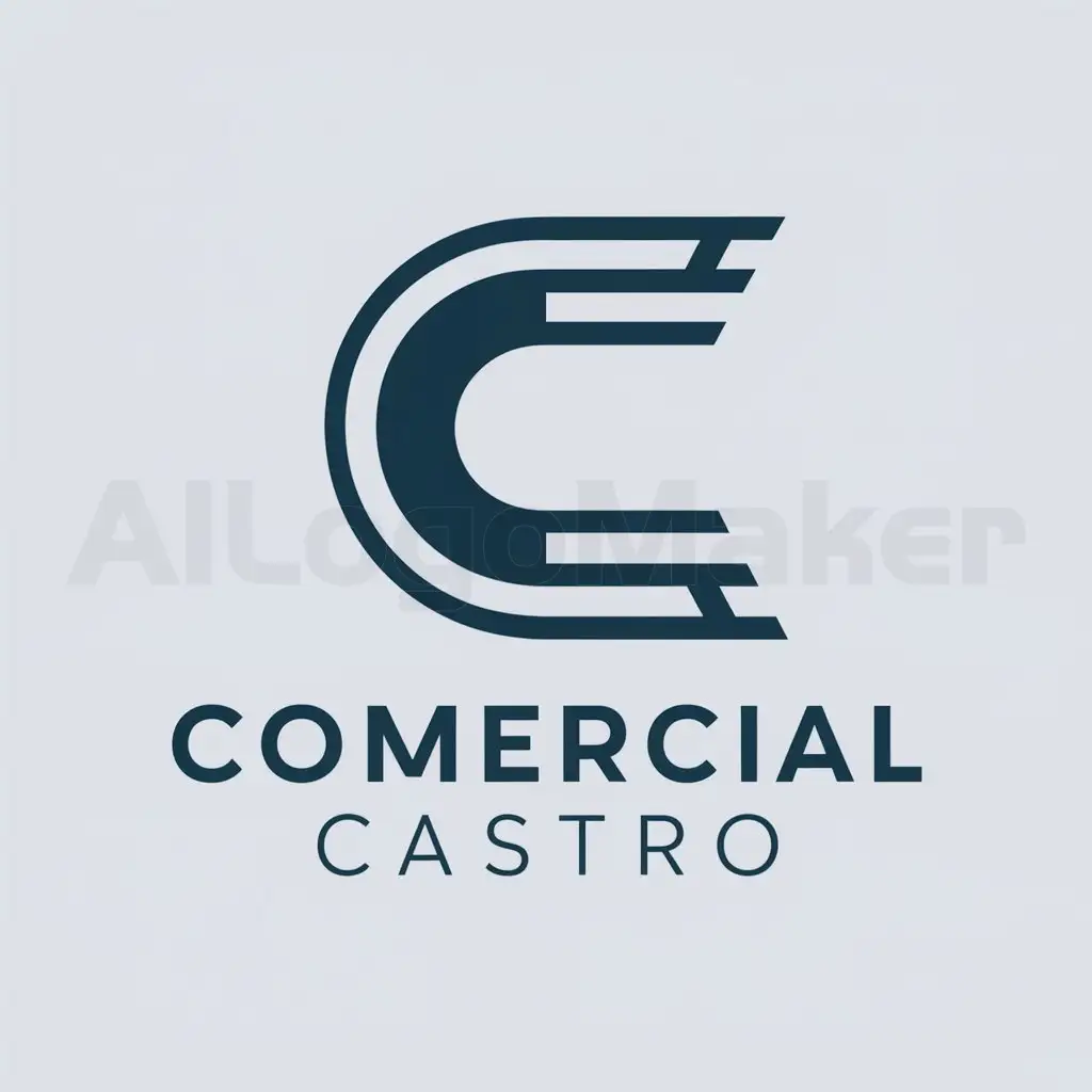 a logo design,with the text 'Comercial Castro', main symbol:C,Moderate,be used in Commerce industry,color background