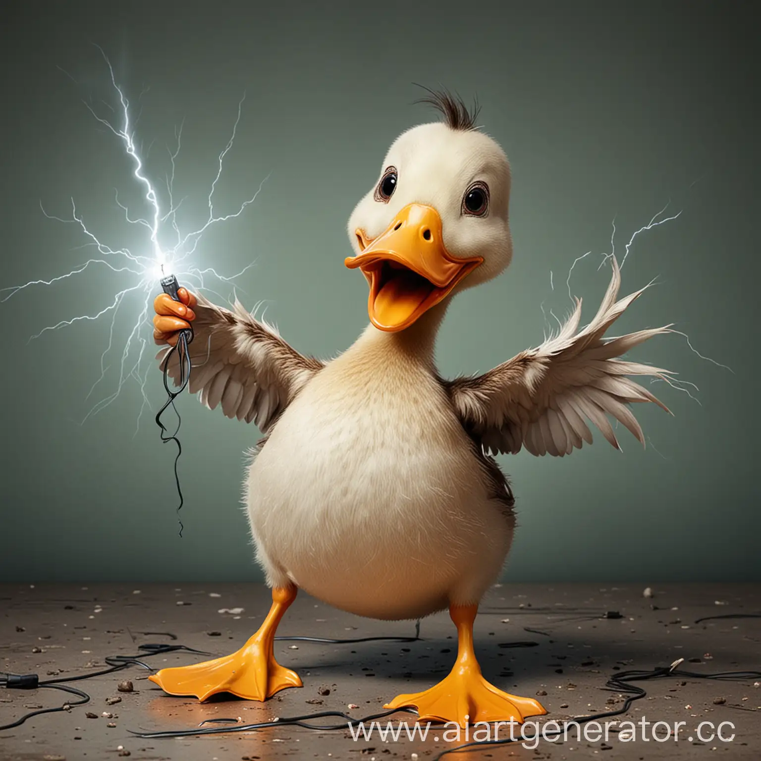 Funny-Cartoon-Duck-Gets-Shocked-and-Utters-UTI