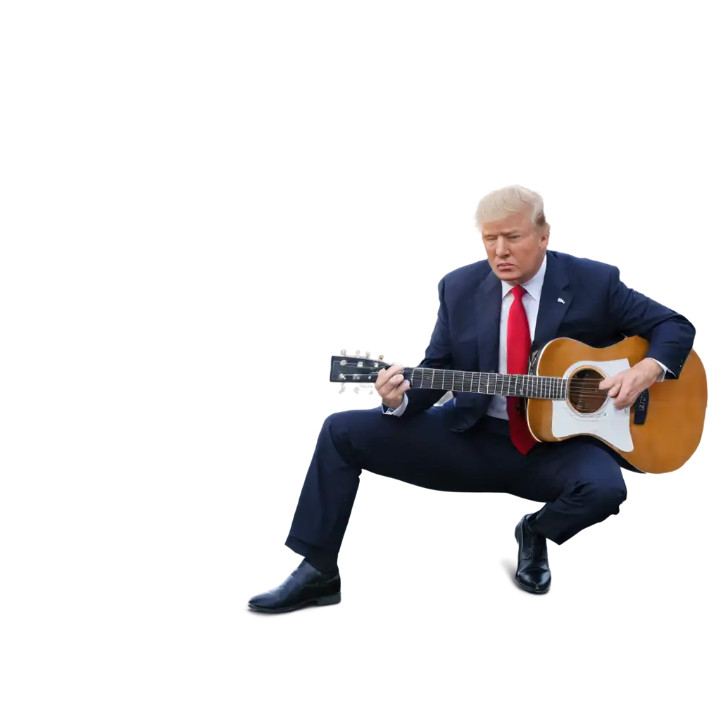 Donald Trump plays guitar 