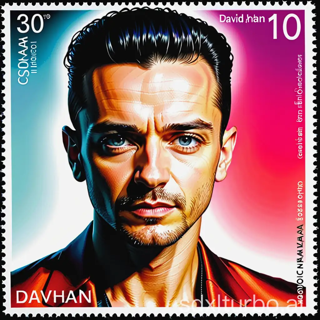 David Gahan on a German postage stamp