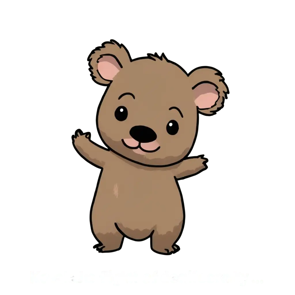 PNG-Image-Bear-Saying-Koalas-Fight-Differently-AI-Art-Prompt