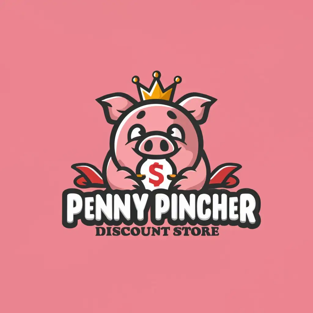 a logo design,with the text "Penny pincher discount store", main symbol:the logo to carry the idea in a funny and effective way,Moderate,be used in Others industry,clear background