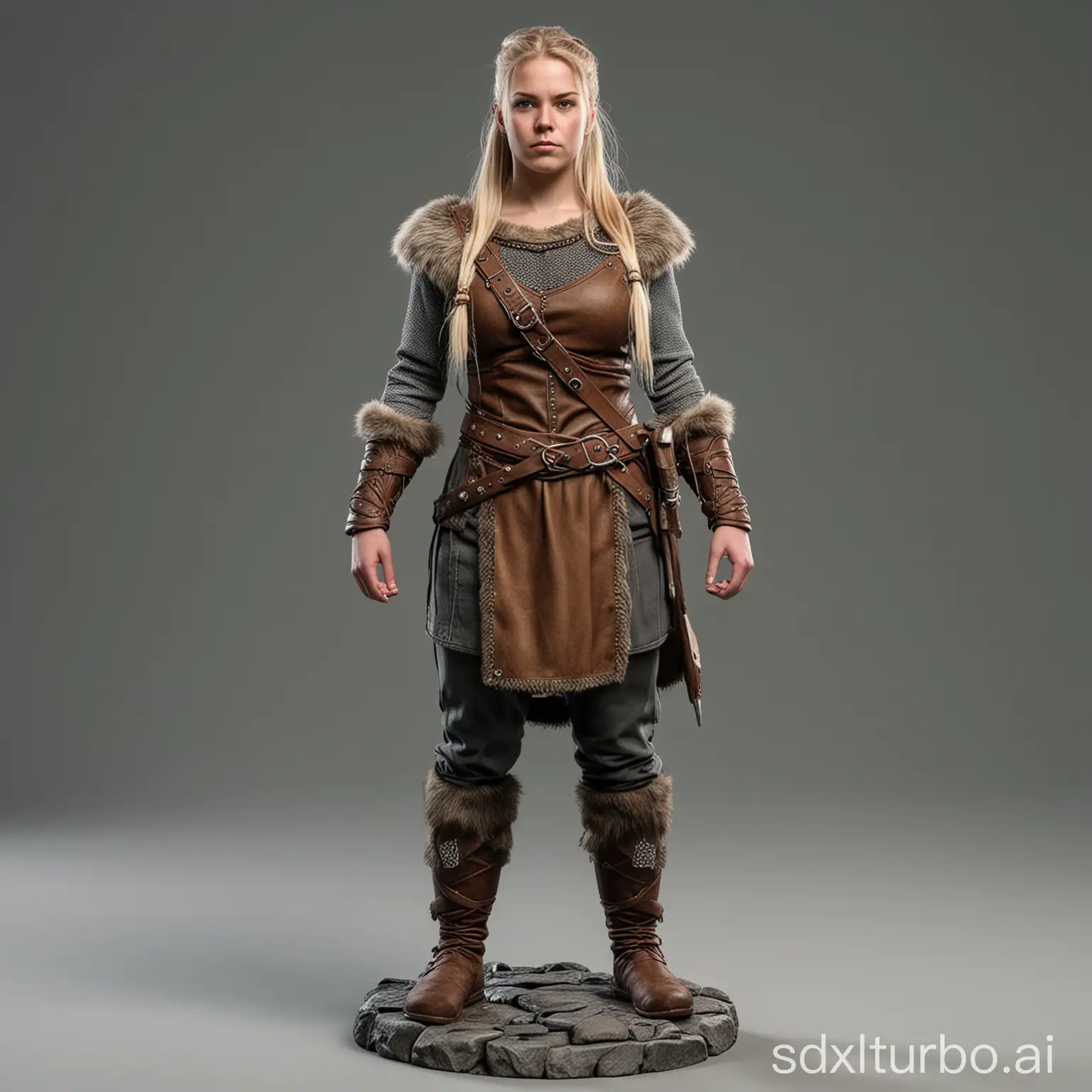 female viking standing full view