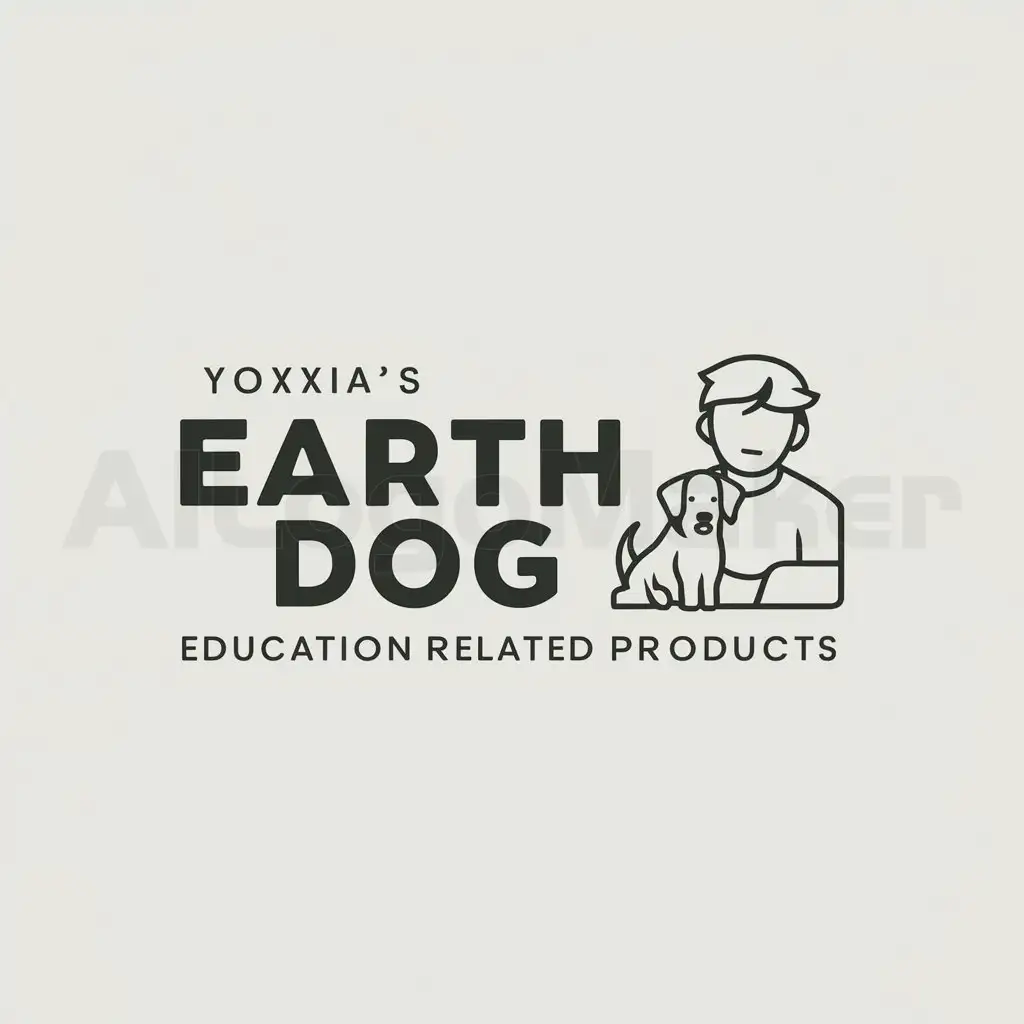 a logo design,with the text "Yoixia's earth dog", main symbol:college student online shop,Moderate,be used in Education industry,clear background