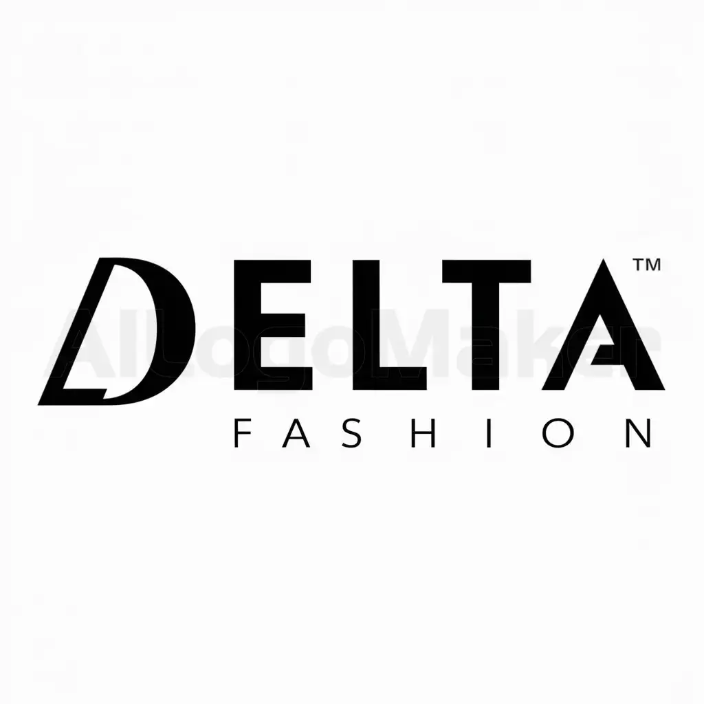 a logo design,with the text "Delta Fashion", main symbol:delta,Moderate,be used in vetement industry,clear background