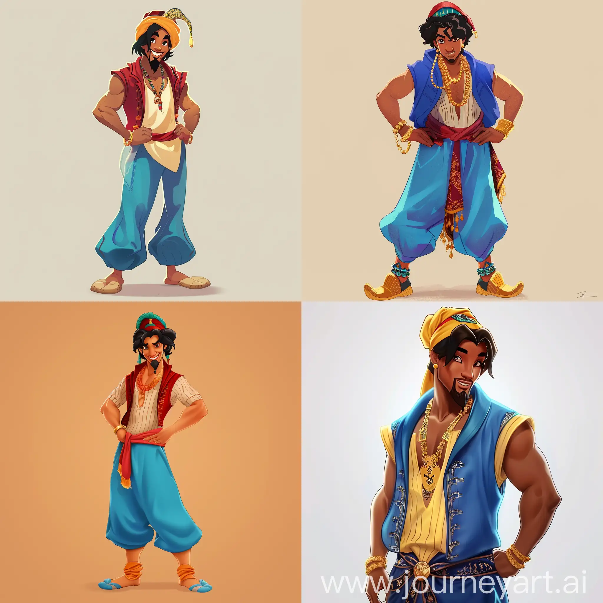 Cartoon Image, Disney's Aladdin dressed like a thug
