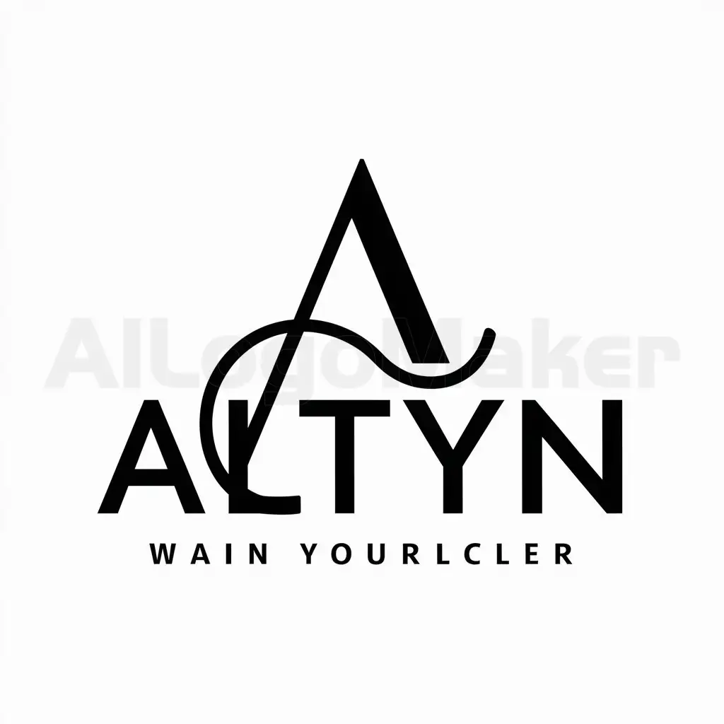 a logo design,with the text "Altyn", main symbol:large letter A and together with the word Altyn,complex,be used in Others industry,clear background