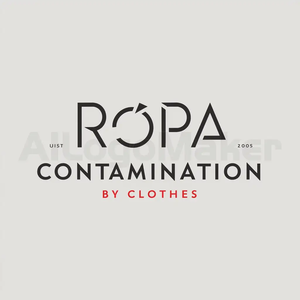 a logo design,with the text "contamination by clothes", main symbol:ropa,Moderate,clear background