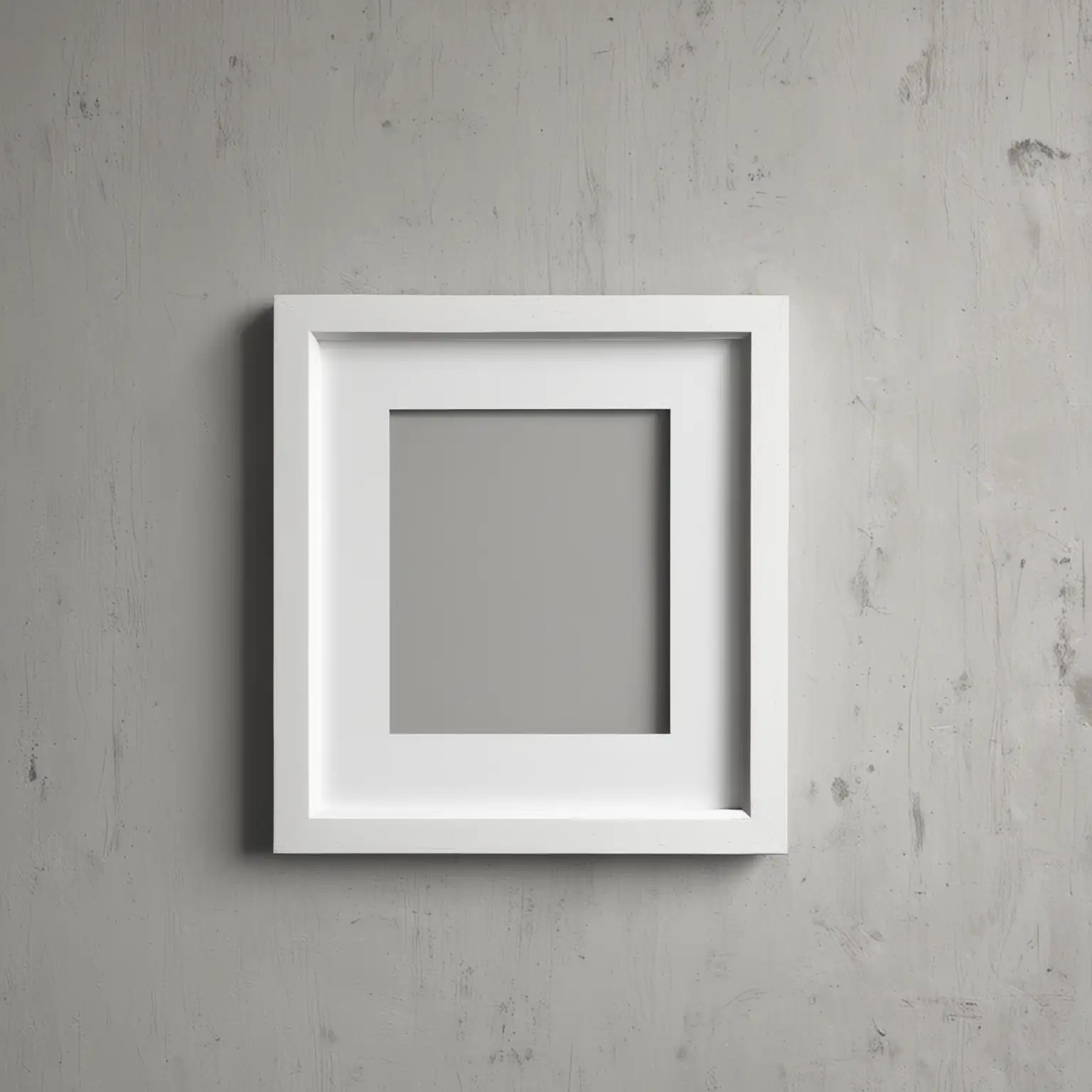 picture frame, white, flat and smooth, hung on the wall