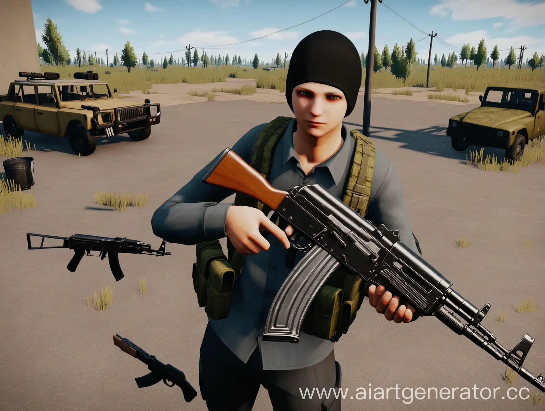 Pubg топ 1 с AK-47 и дробавик