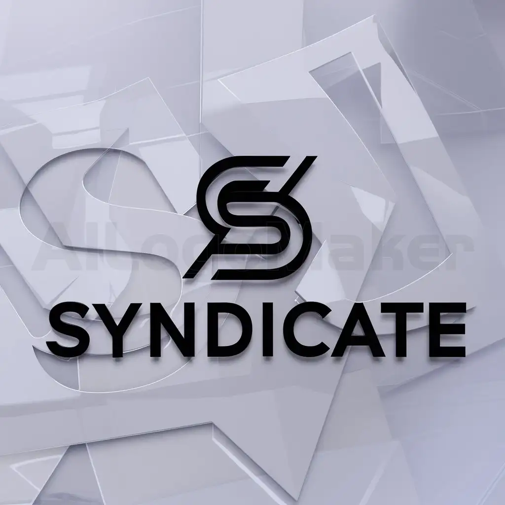 a logo design,with the text "Syndicate", main symbol:S,Minimalistic,clear background