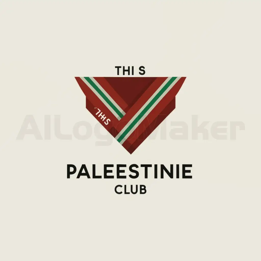 a logo design,with the text "THS Palestine Club", main symbol:keffiyeh, triangle,complex,be used in 0 industry,clear background