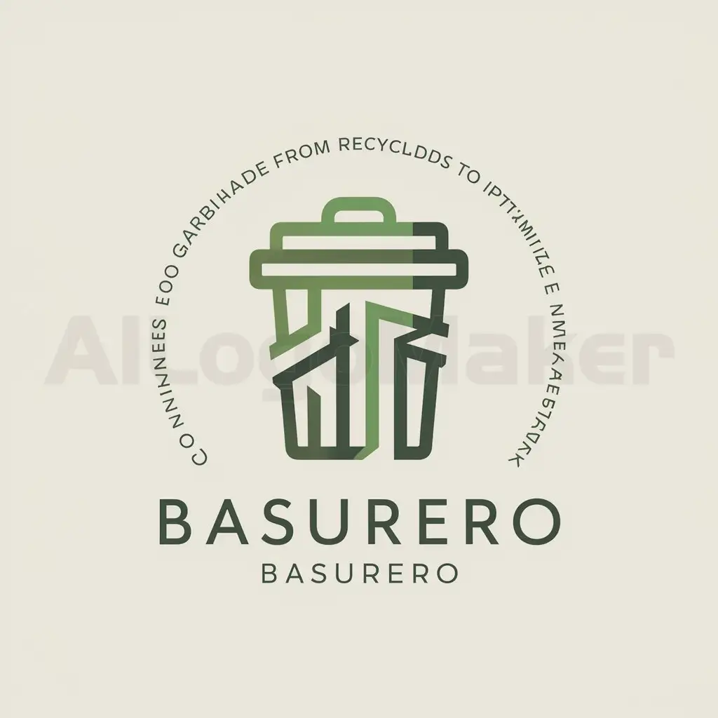 a logo design,with the text "Containers for garbage made from recycled materials to optimize waste management.", main symbol:basurero,Moderate,clear background