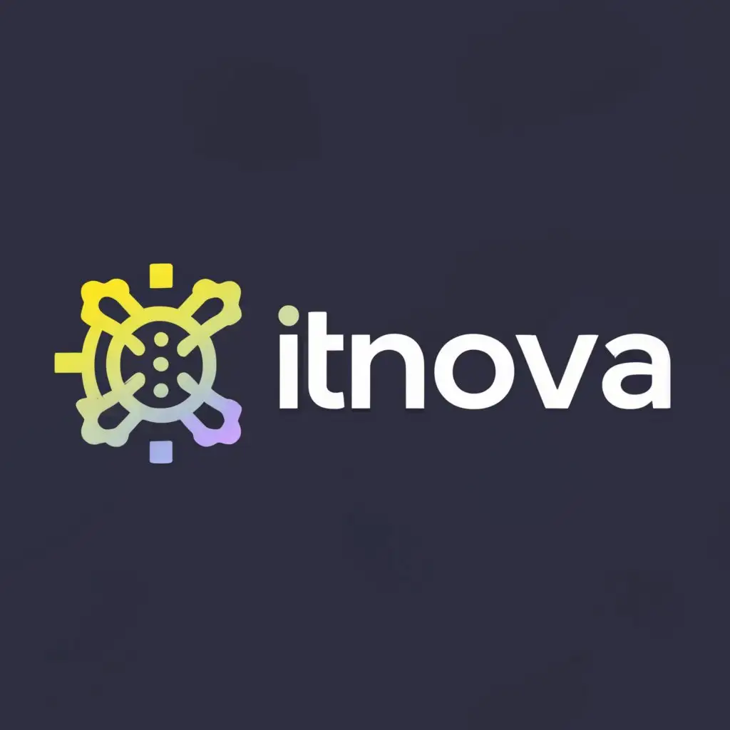 a logo design,with the text "ItNova", main symbol:computer, gear,Moderate,be used in Technology industry,clear background