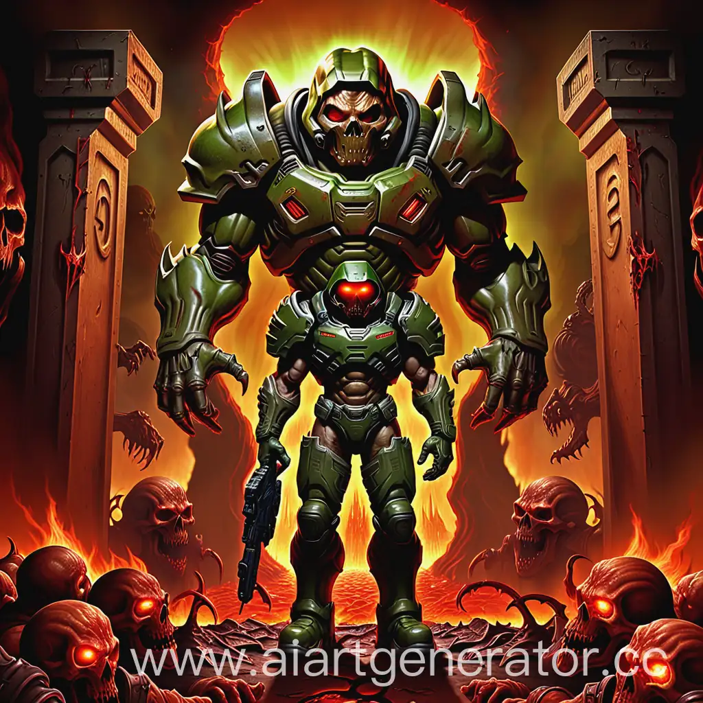 Main-Hero-Confronting-Hell-Gates-in-DOOM-Game