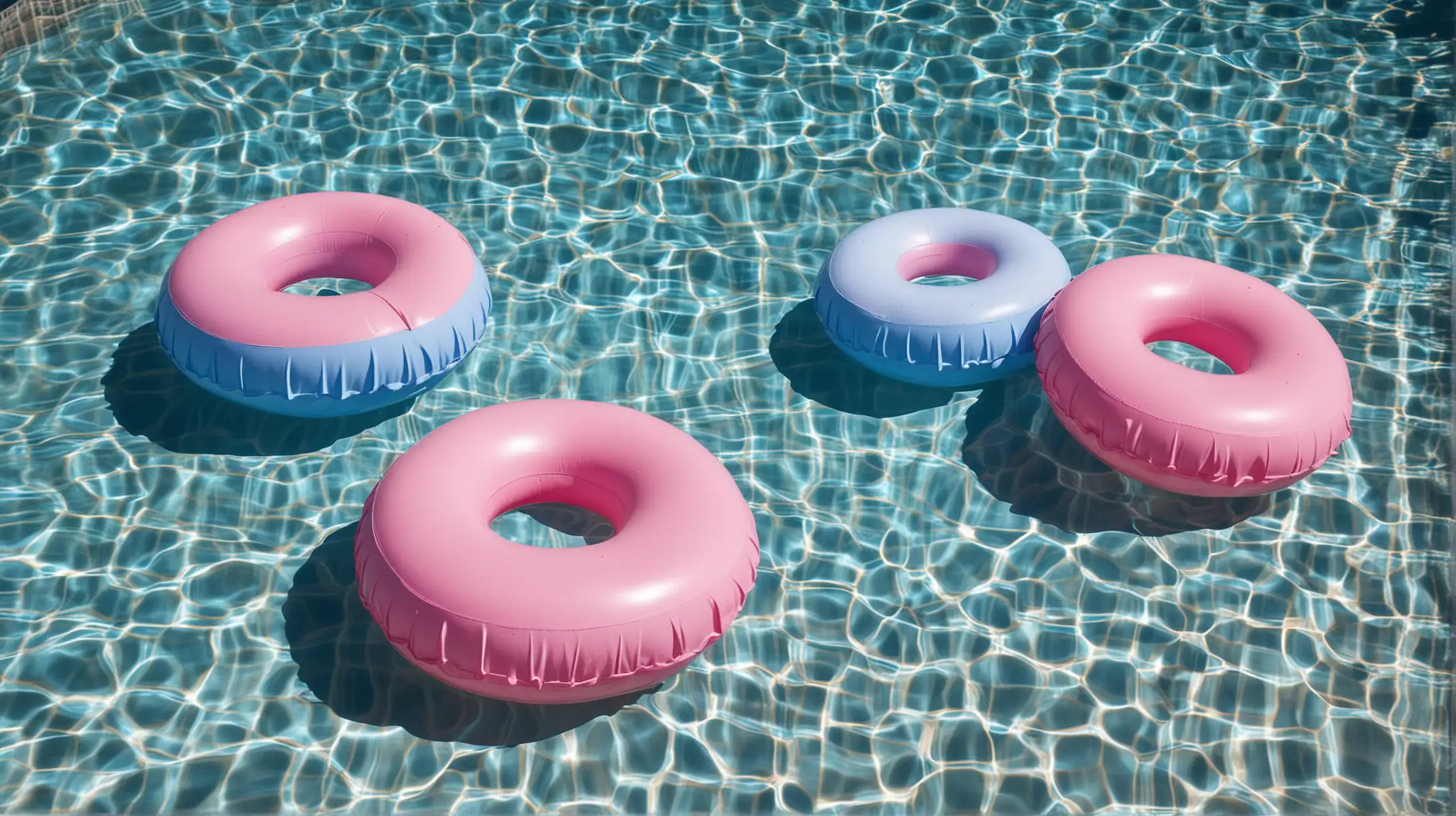 Transgender Pride Floaters in Blue Pool