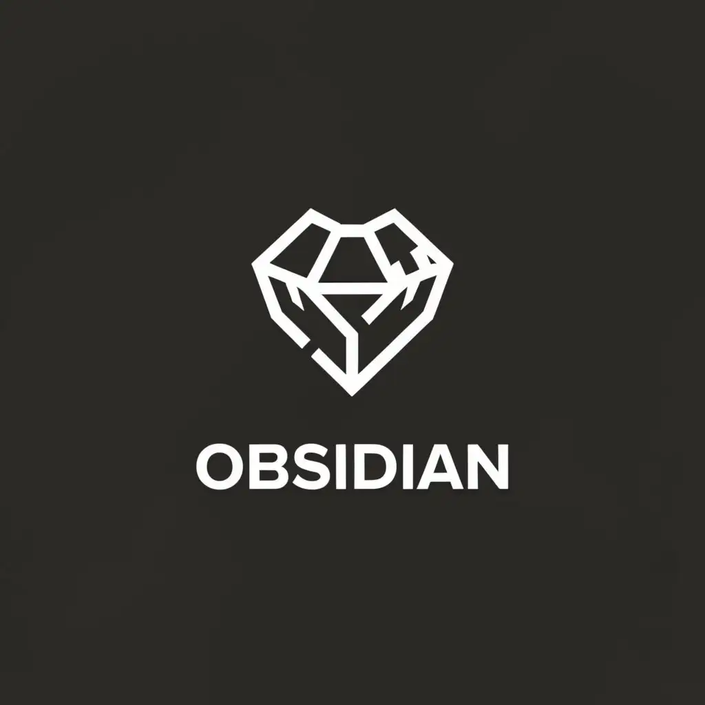 a logo design,with the text "Obsidian", main symbol:obsidian,complex,be used in Marketing industry,clear background