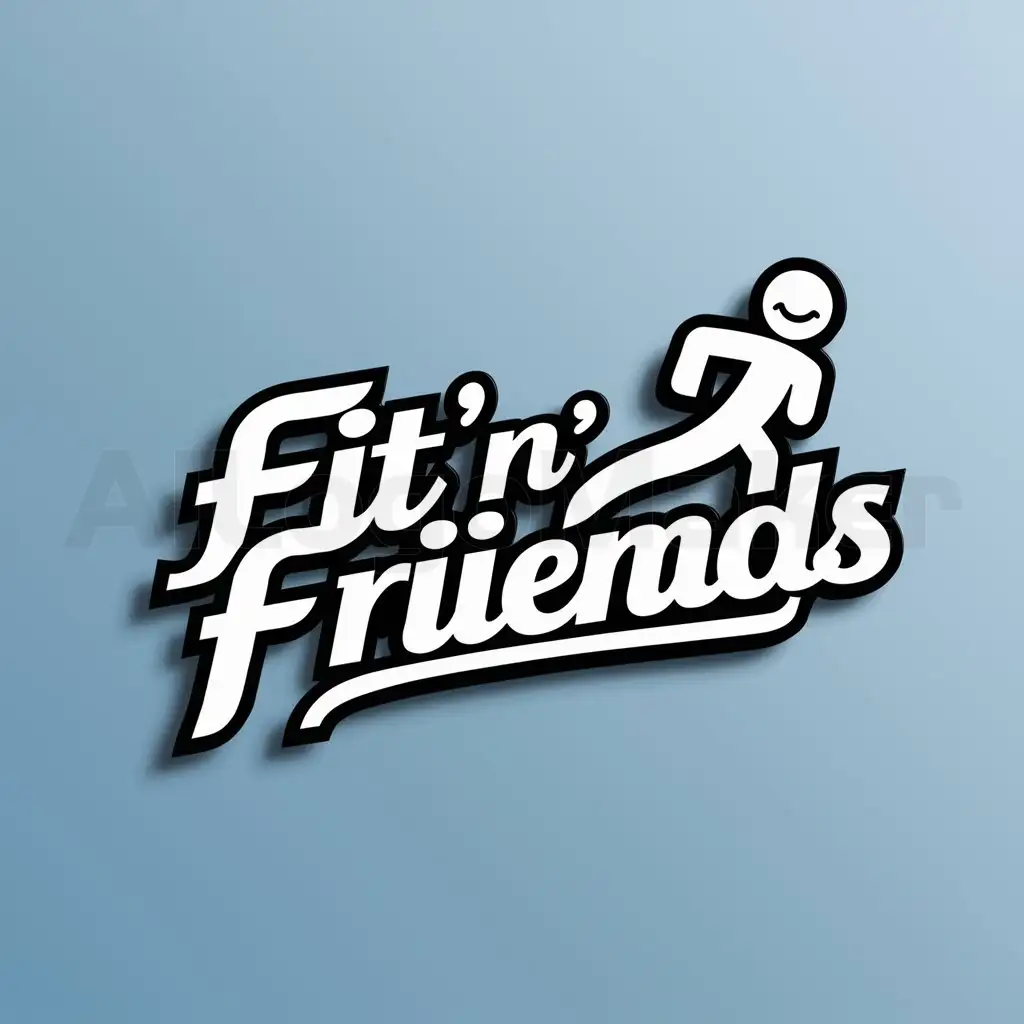 a logo design,with the text "Fit'n'Friends", main symbol:sport,Moderate,clear background