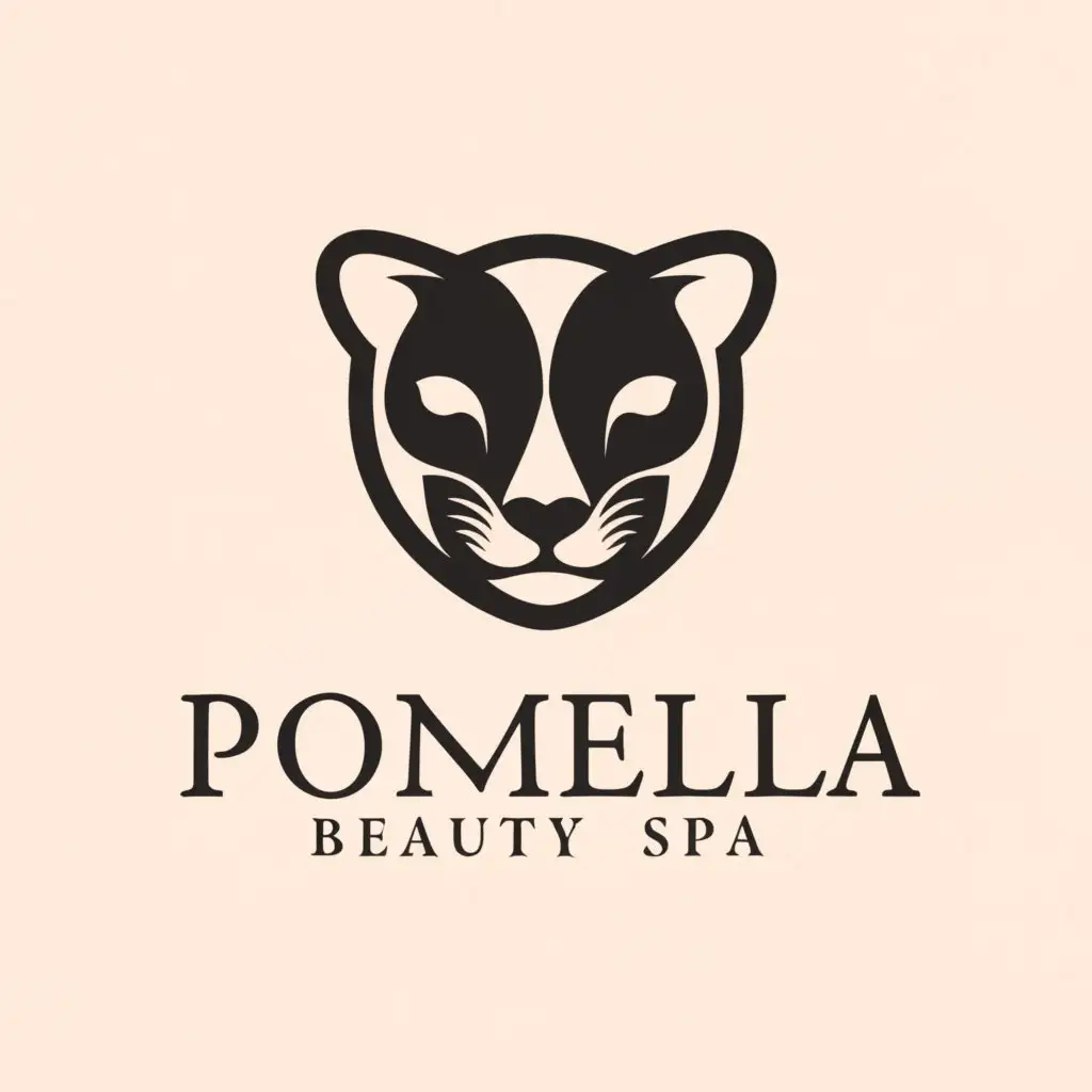 a logo design,with the text "pomella", main symbol:Graceful panther,Moderate,be used in Beauty Spa industry,clear background